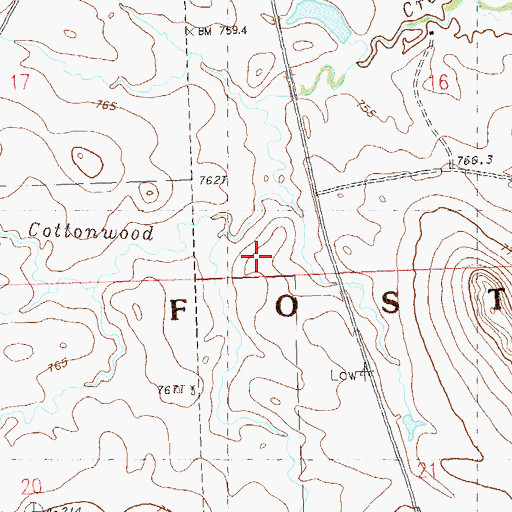 Topographic Map of Thorpe School, SD
