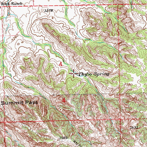Topographic Map of Thybo Spring, SD