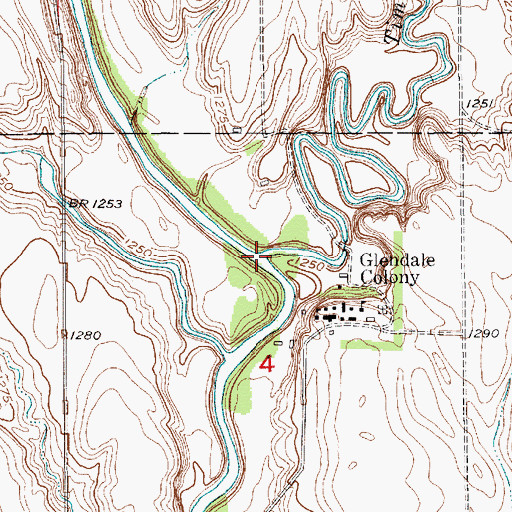Topographic Map of Timber Creek, SD