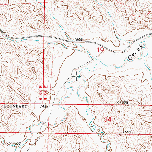 Topographic Map of Timber Creek, SD