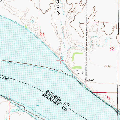 Topographic Map of Tobin Draw, SD