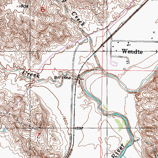 Topographic Map of Tomahawk Creek, SD