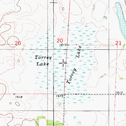 Topographic Map of Torrey Lake, SD