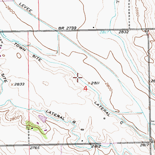 Topographic Map of Town Site Lateral C, SD