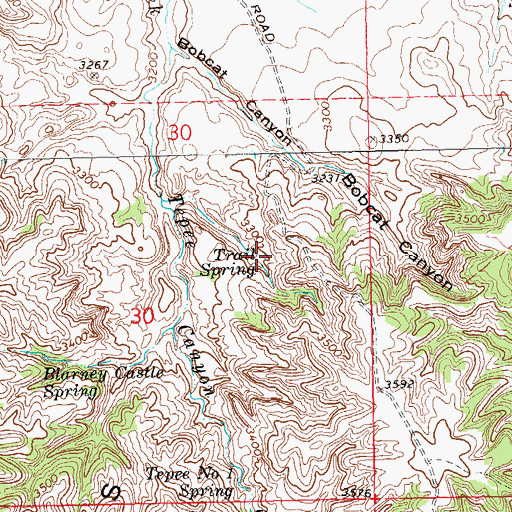 Topographic Map of Trail Spring, SD