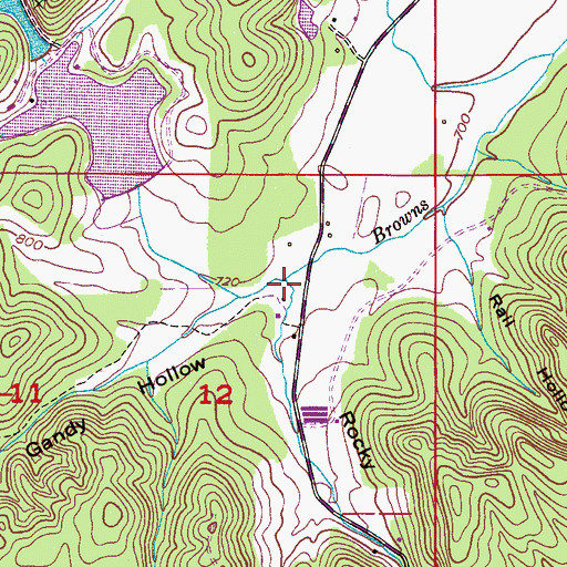 Topographic Map of Rocky Hollow, AL