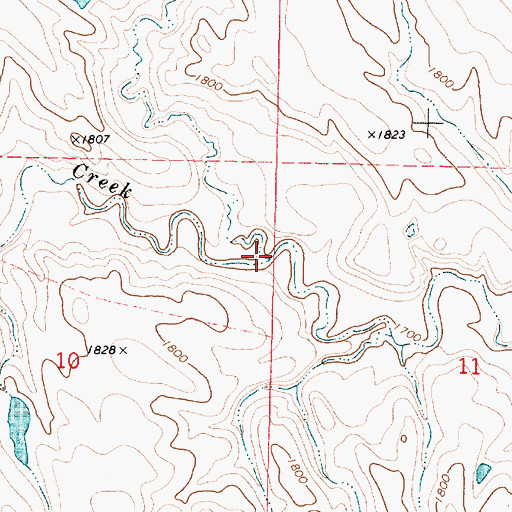 Topographic Map of True Draw, SD