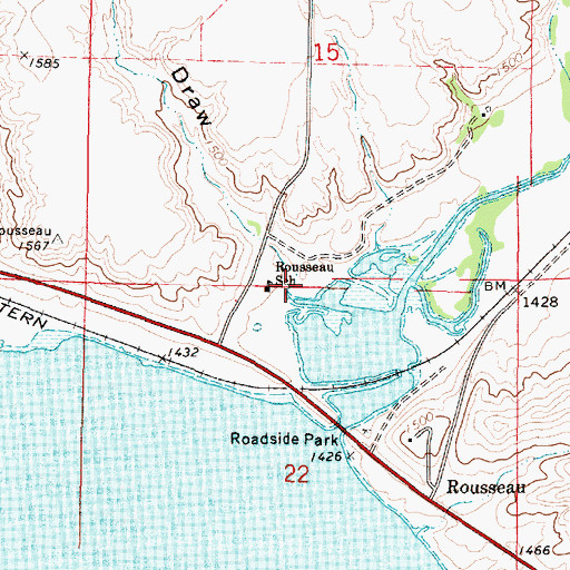 Topographic Map of Trumbo Draw, SD