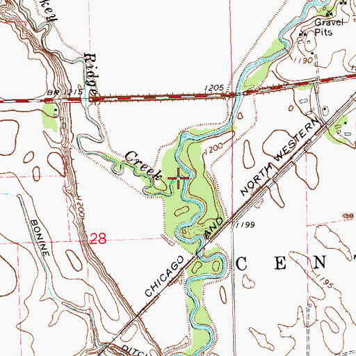 Topographic Map of Turkey Ridge Creek, SD