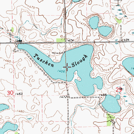 Topographic Map of Tuschen Slough, SD
