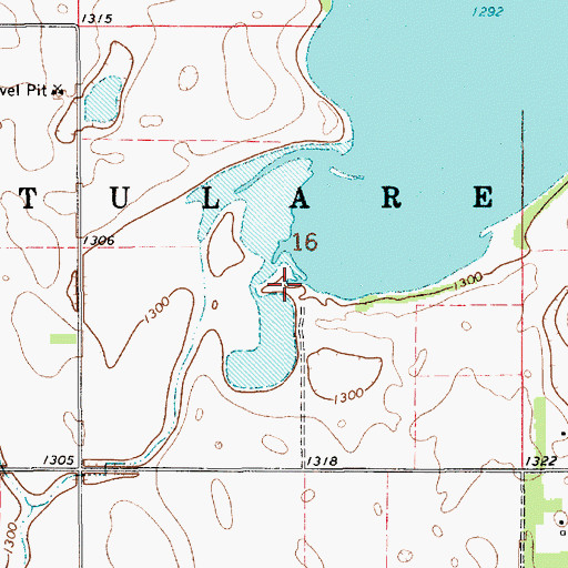 Topographic Map of Twin Lakes, SD