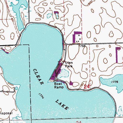 Topographic Map of Ulen Park, SD