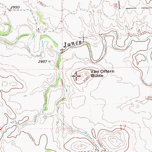 Topographic Map of Van Offern Butte, SD