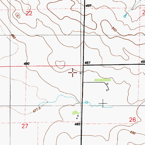 Topographic Map of Victory School, SD