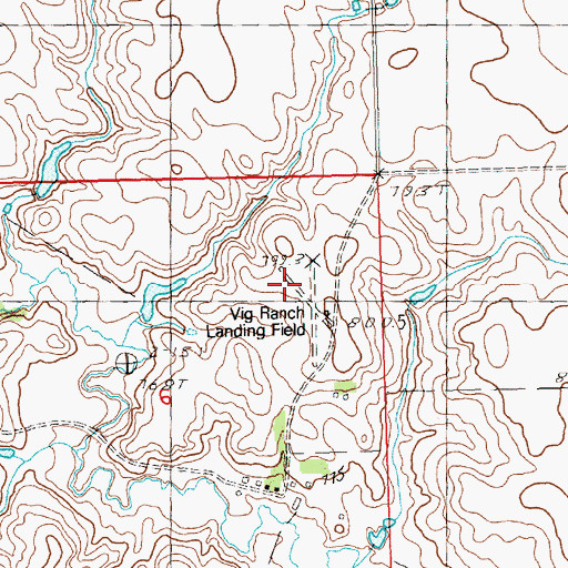Topographic Map of Vig Ranch, SD