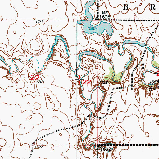 Topographic Map of Vogeler Draw, SD