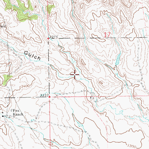 Topographic Map of Waddell Gulch, SD