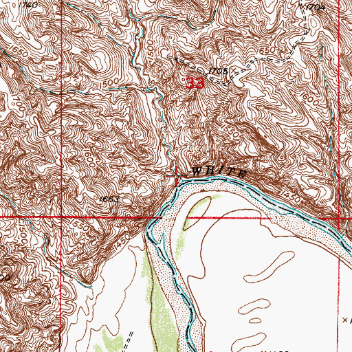 Topographic Map of Wagner Draw, SD