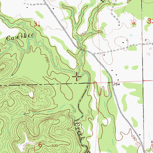 Topographic Map of Roddick Creek, AL