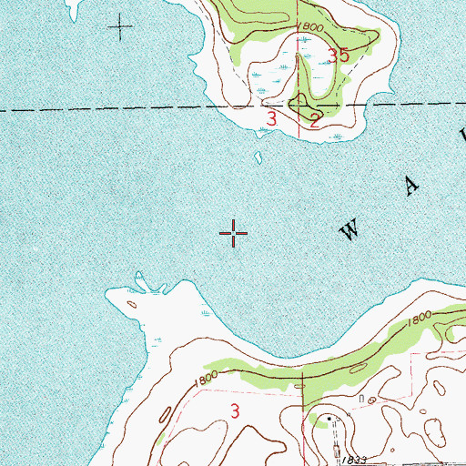 Topographic Map of Waubay Lake, SD