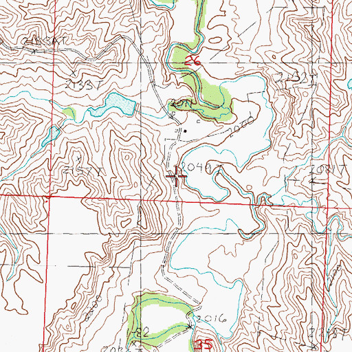 Topographic Map of West Fork, SD