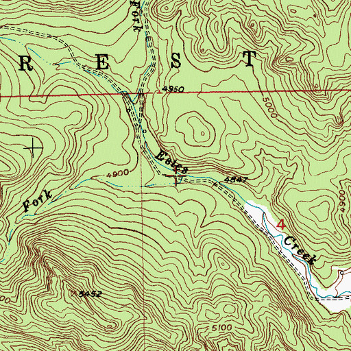 Topographic Map of West Fork Estes Creek, SD