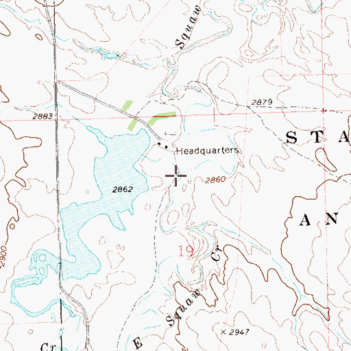 Topographic Map of Double X Creek, SD
