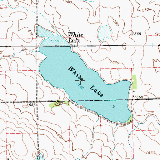 Topographic Map of White Lake, SD