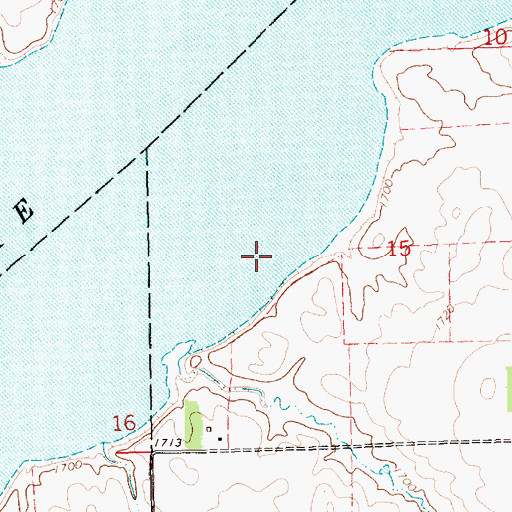 Topographic Map of Lake Whitewood, SD
