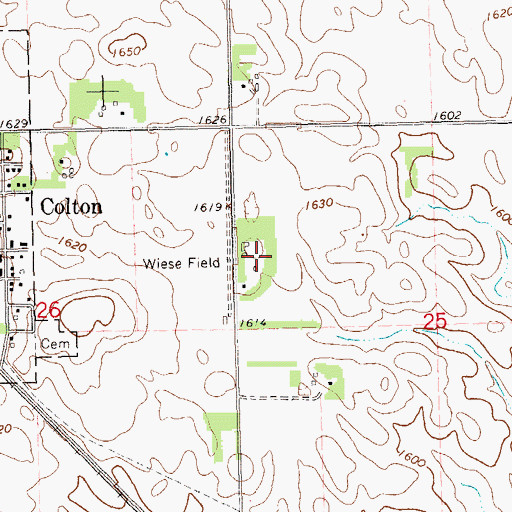 Topographic Map of Wiese Field, SD