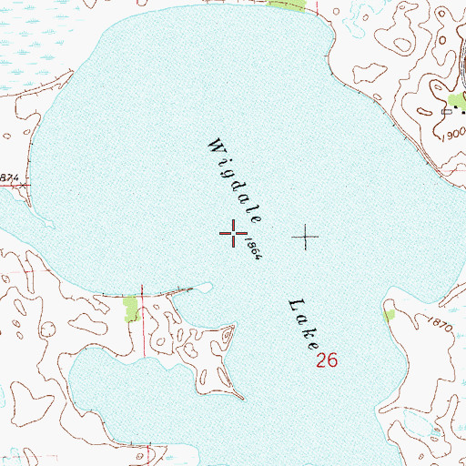 Topographic Map of Wigdale Lake, SD