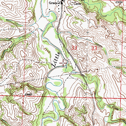 Topographic Map of Wigwam Creek, SD