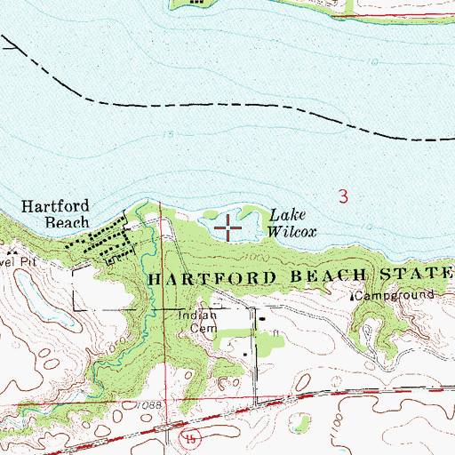 Topographic Map of Lake Wilcox, SD