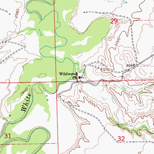 Topographic Map of Wildwood Church, SD