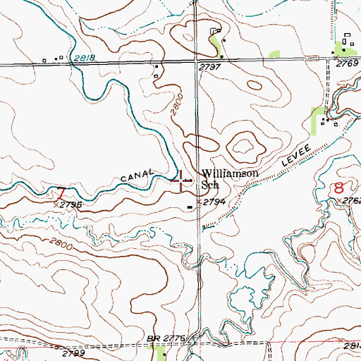 Topographic Map of Williamson School, SD