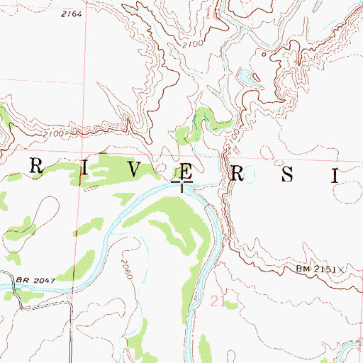 Topographic Map of Willow Creek, SD
