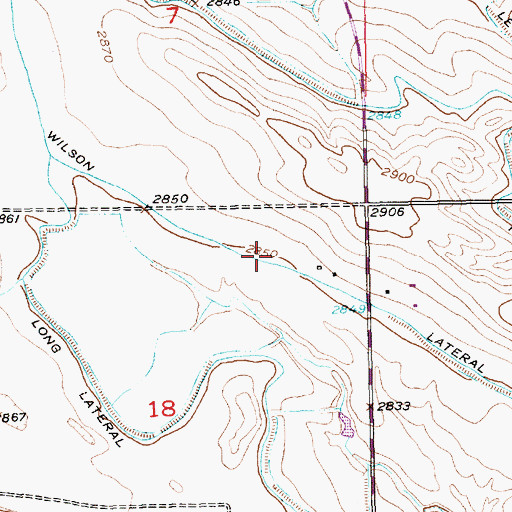 Topographic Map of Wilson Lateral, SD