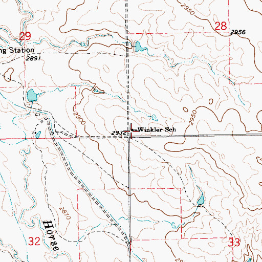 Topographic Map of Winkler School, SD