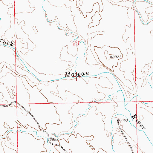 Topographic Map of Wolf Creek, SD