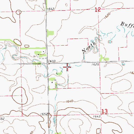 Topographic Map of Wolf Drain, SD