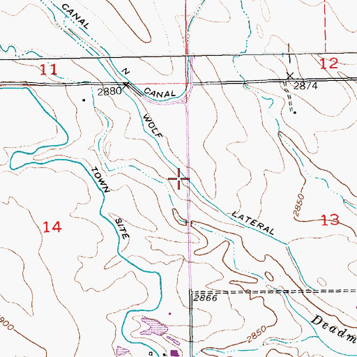 Topographic Map of Wolf Lateral, SD