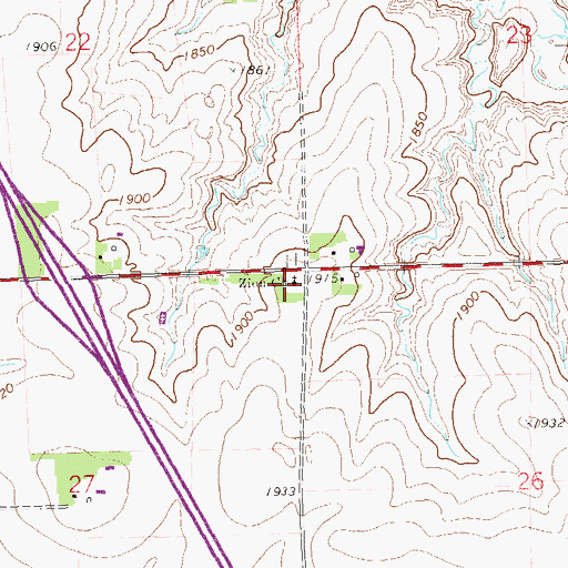 Topographic Map of Zion Church, SD