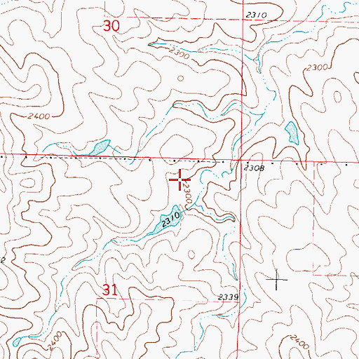 Topographic Map of CNV Ranch Number 1 Dam, SD