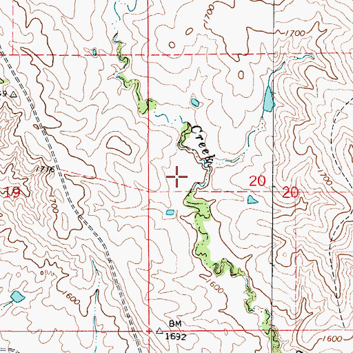 Topographic Map of Aikens Dam, SD
