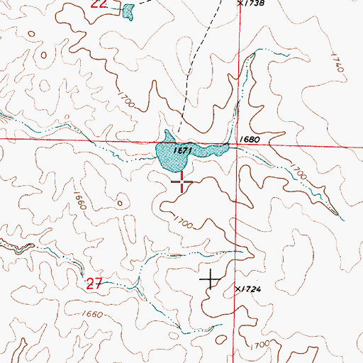 Topographic Map of Cable Dam 4, SD