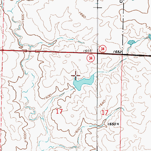 Topographic Map of Cable Dam 3, SD