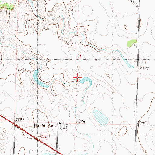 Topographic Map of Don Farlee Dam, SD