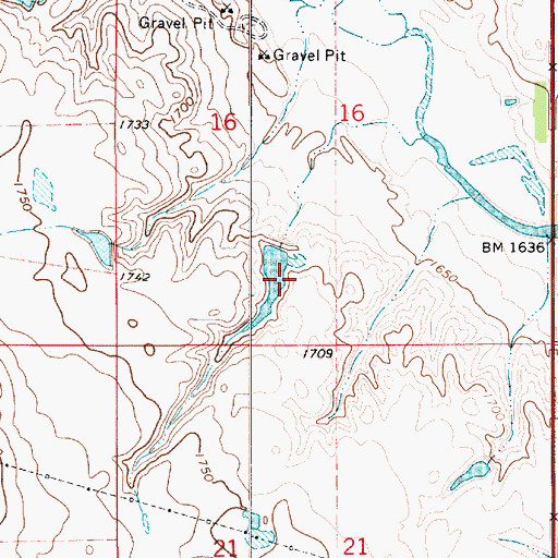 Topographic Map of Knight Dam, SD