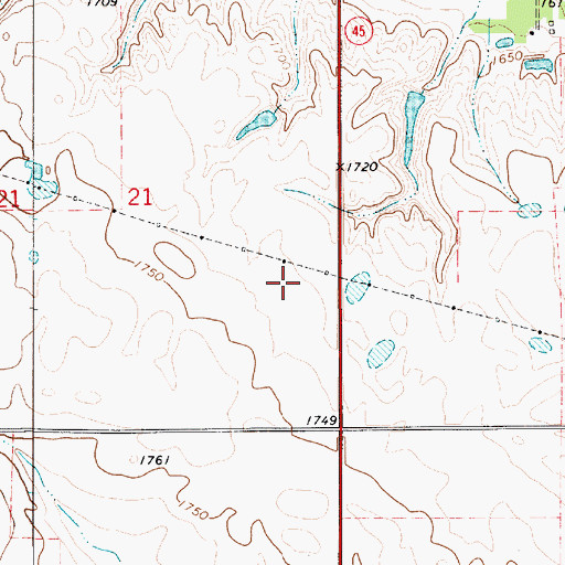 Topographic Map of Olsen Dam, SD