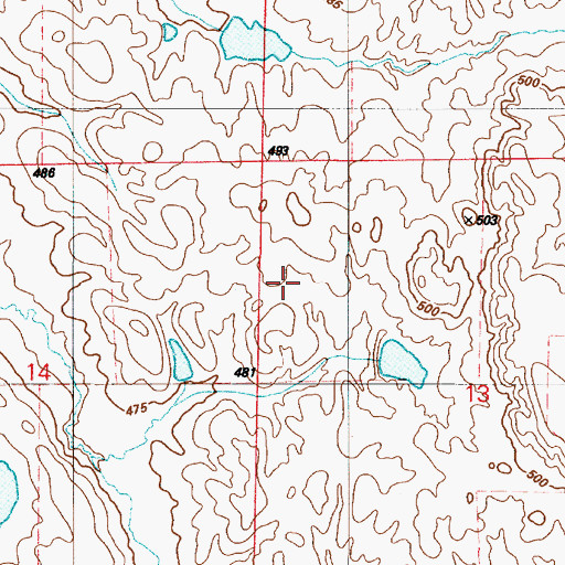 Topographic Map of Chmela Dam, SD